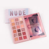 18 Color Nude  and Opalescent Waterproof Eyeshadow