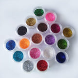Nail & Eye Art Glitter Pods includes 18 Colors